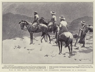 Guerra nella neve, ricognizione delle montagne di Stormberg in una bufera